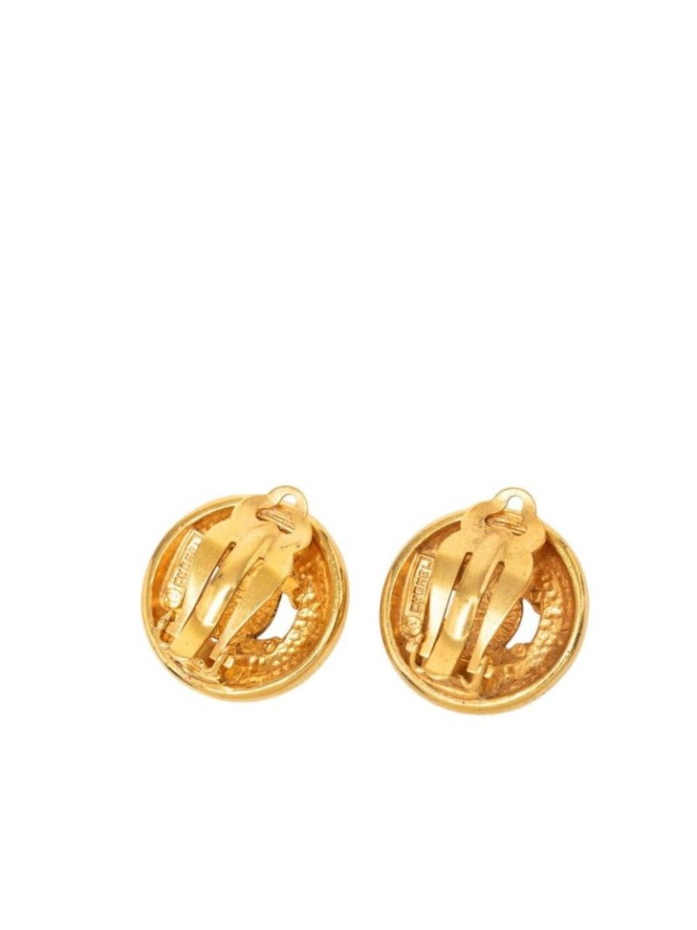 Chanel CC Logo Earrings Gold Plated - Picture 2 of 3